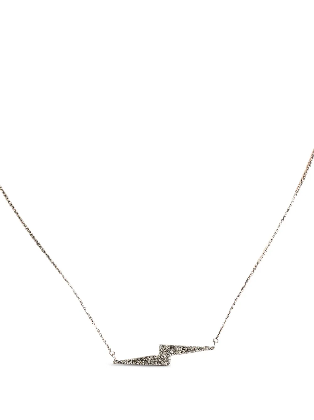 14K white gold Lightning Bolt diamond necklace