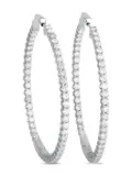 LB Exclusive 14K white gold Inside-Out diamond earrings - Silver
