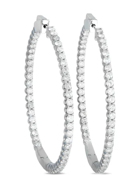 LB Exclusive 14K white gold Inside-Out diamond earrings