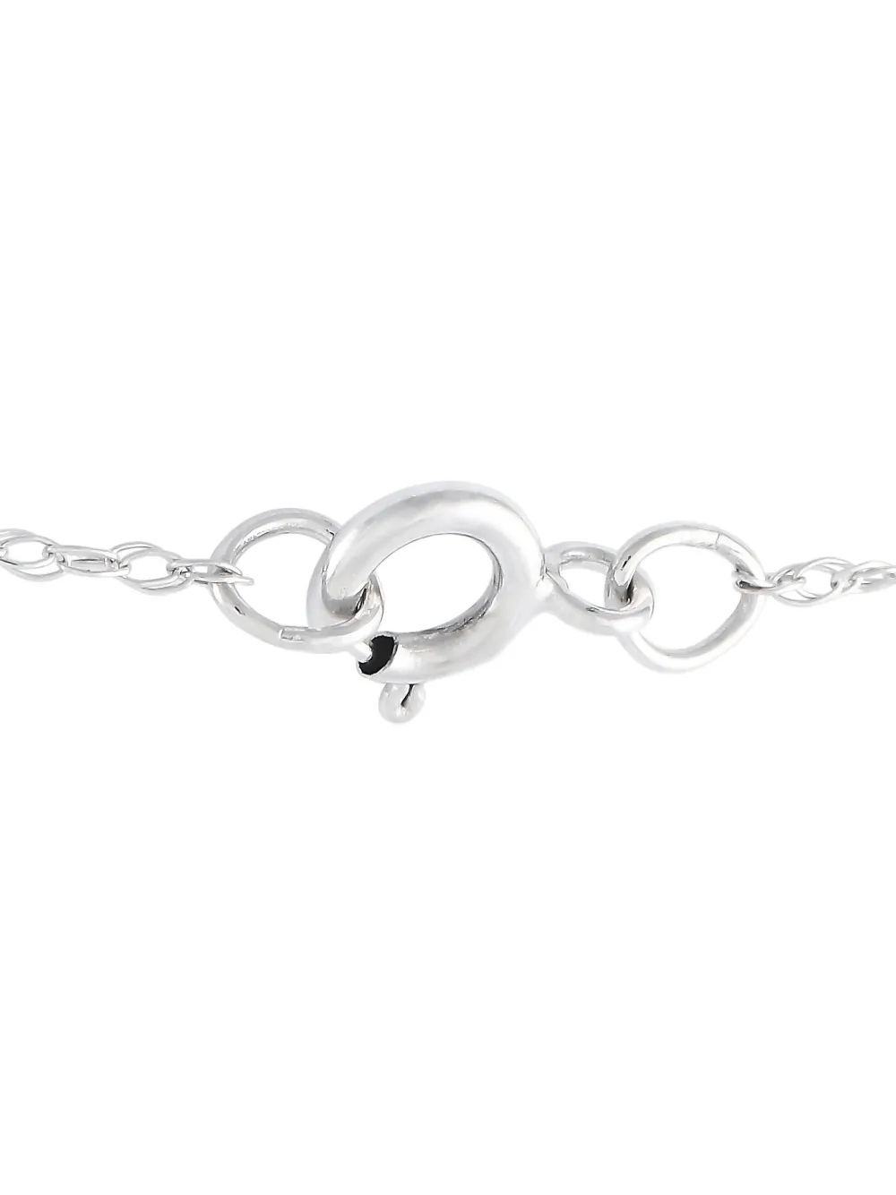 LB Exclusive 14K white gold diamond and topaz necklace | Image 2
