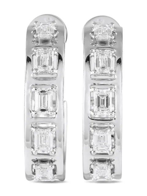 LB Exclusive 18K white gold diamond earrings
