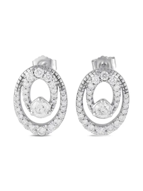 LB Exclusive 14K white gold diamond earrings 