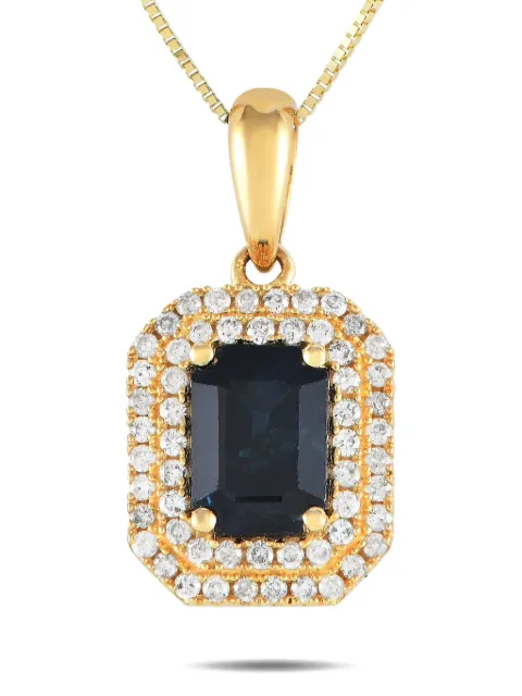 LB Exclusive 14kt yellow gold sapphire necklace
