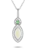 LB Exclusive 14kt white gold Opal necklace - Silver