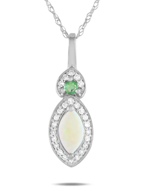 LB Exclusive 14kt white gold Opal necklace