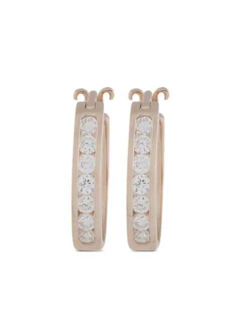LB Exclusive aretes en oro rosa de 14kt con diamante