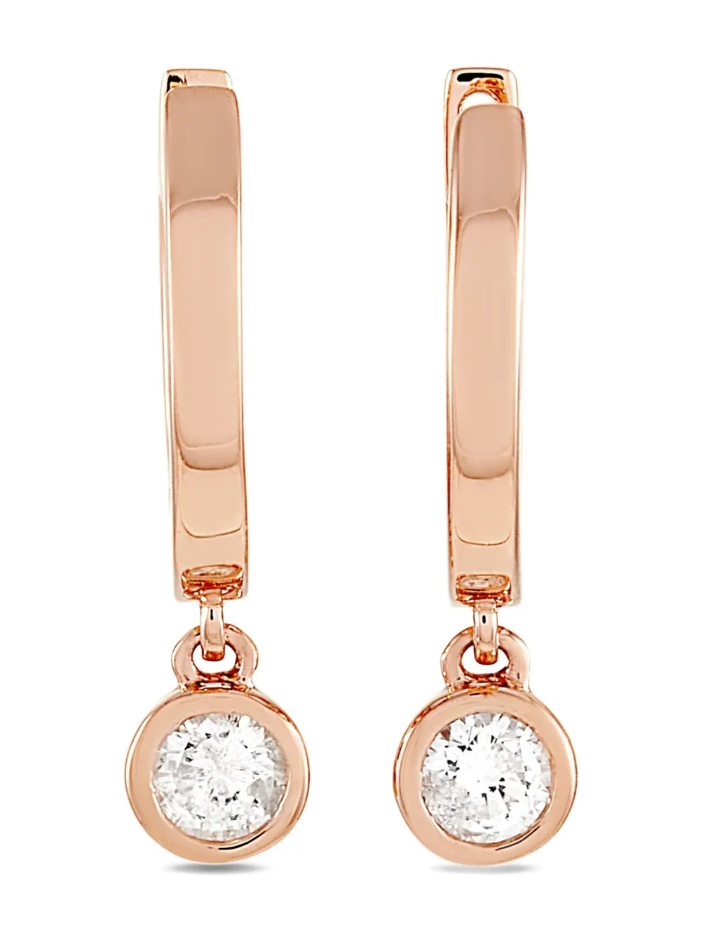 14K rose gold diamond earrings