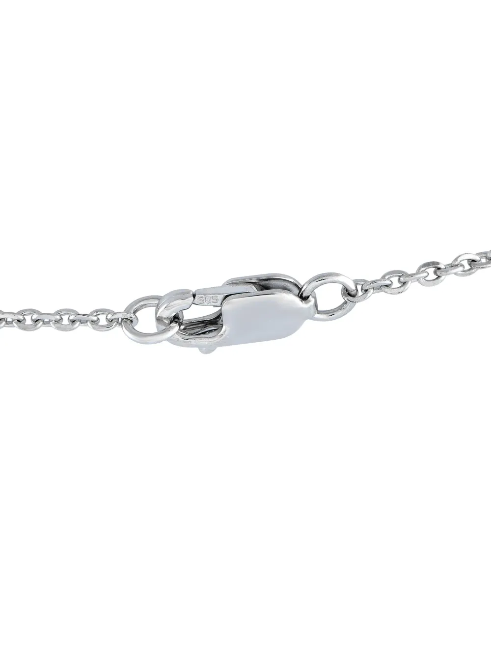 Pre-owned Lb Exclusive 14k White Gold Halo Diamond Necklace In 银色