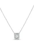 LB Exclusive 14K white gold Halo diamond necklace - Silver