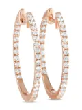 LB Exclusive 14K rose gold Inside-Out diamond earrings - Pink