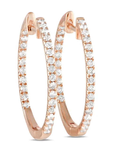 LB Exclusive 14K rose gold Inside-Out diamond earrings