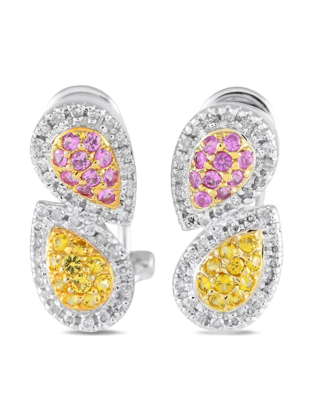 14K white gold sapphire earrings