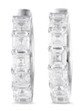 LB Exclusive 18K white gold diamonds huggie earrings - Silver