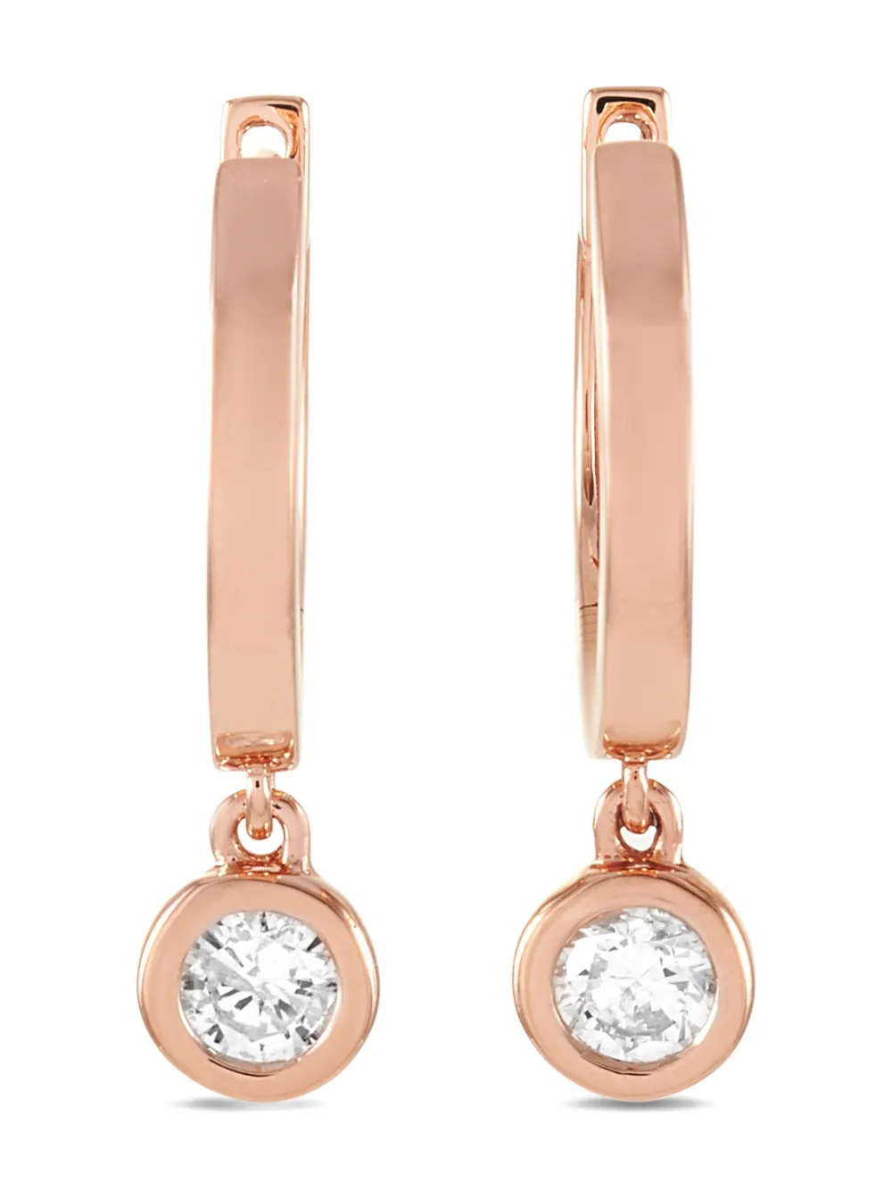 14K rose gold diamond earrings
