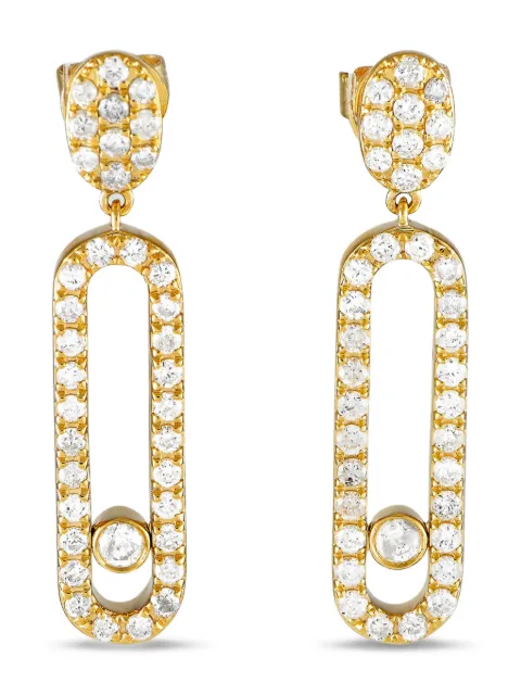 LB Exclusive aretes en oro amarillo de 14kt con diamante