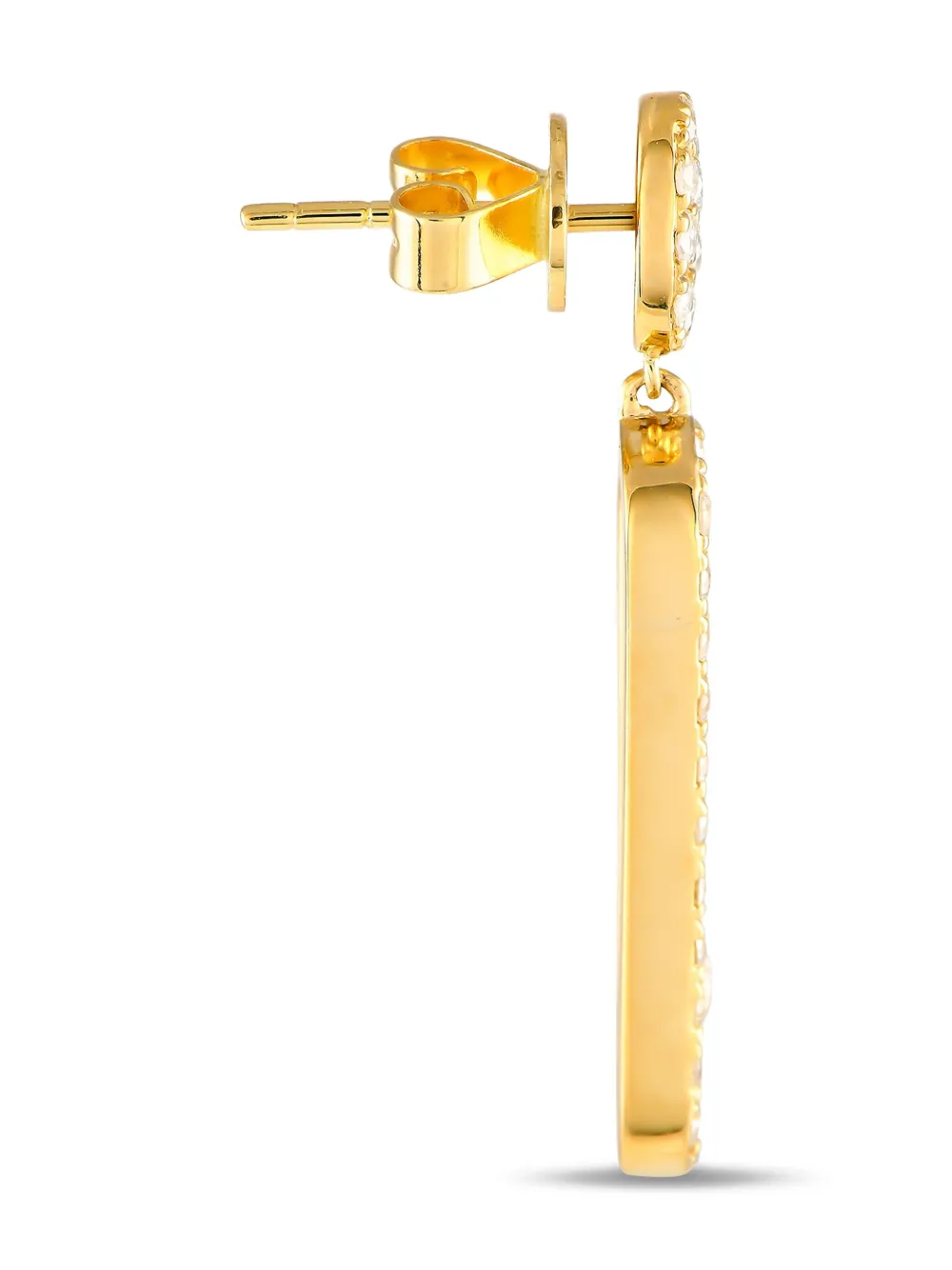 Pre-owned Lb Exclusive 14k Yellow Gold Diamond Earrings