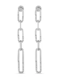 LB Exclusive 14K white gold diamond dangle earrings - Silver