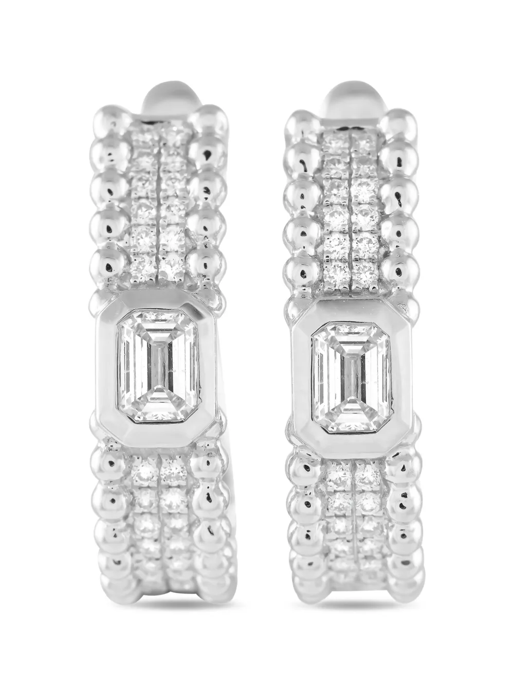 18K white gold diamond earrings