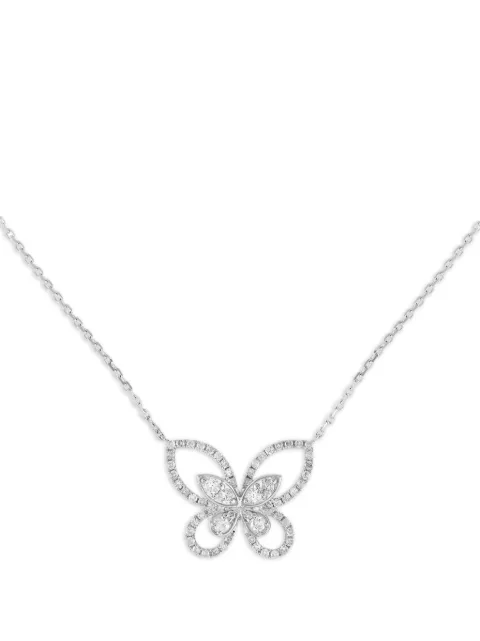 LB Exclusive 14kt white gold Butterfly diamond necklace