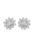 LB Exclusive 14kt white gold Flower diamond earrings - Silver