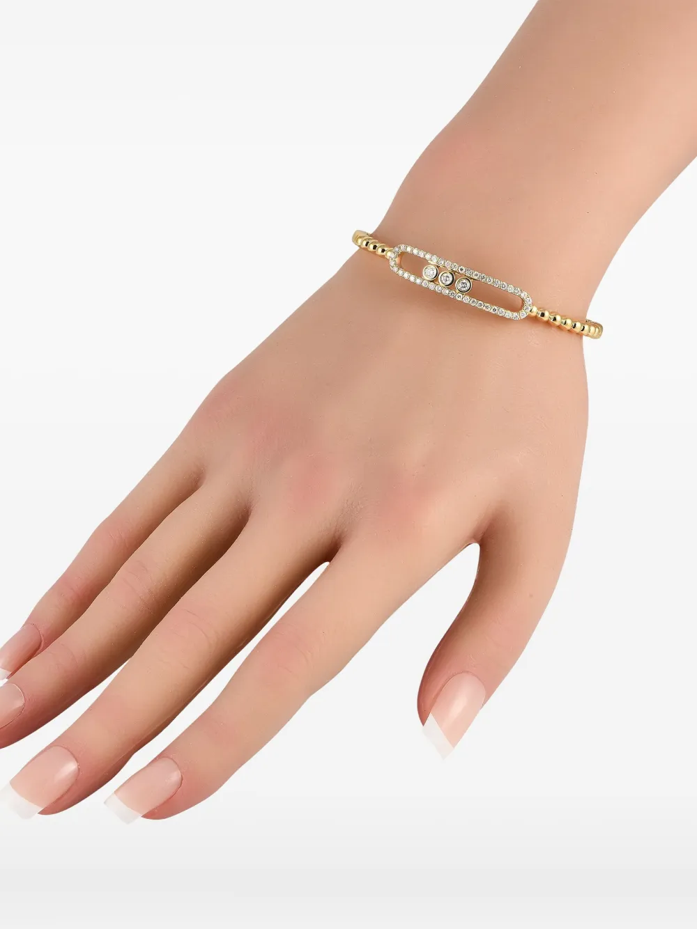 LB Exclusive Eighteen Karat Gold Beaded Diamond Bracelet | Image 2