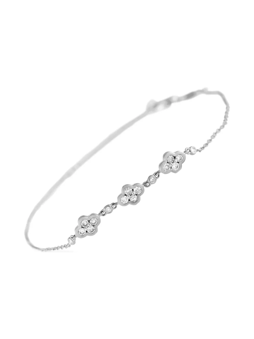 LB Exclusive 14K white gold Quatrefoil diamond bracelet - ゴールドトーン LB Exclusive 14K white gold Quatrefoil diamond bracelet - ゴールドトーン