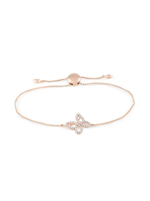 LB Exclusive 14K rose gold Butterfly diamond bracelet