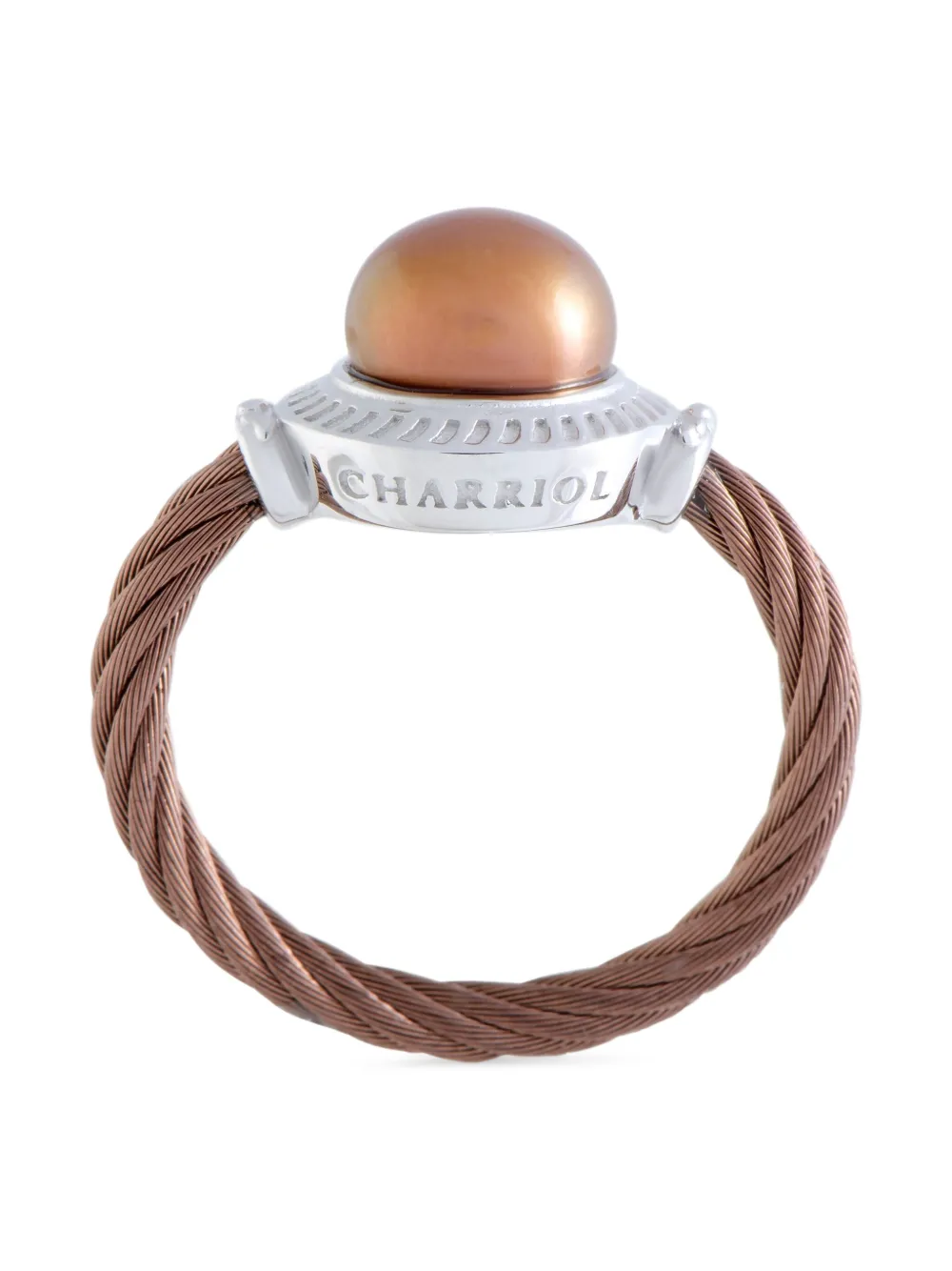 Charriol anillo en acero inoxidable con perla | Image 2