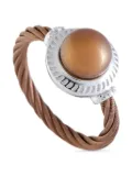 Charriol stainless steel pearl ring - Silver