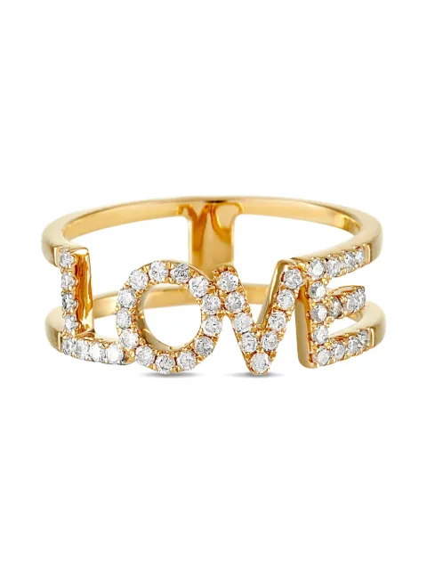 LB Exclusive 14K yellow gold Love diamond ring