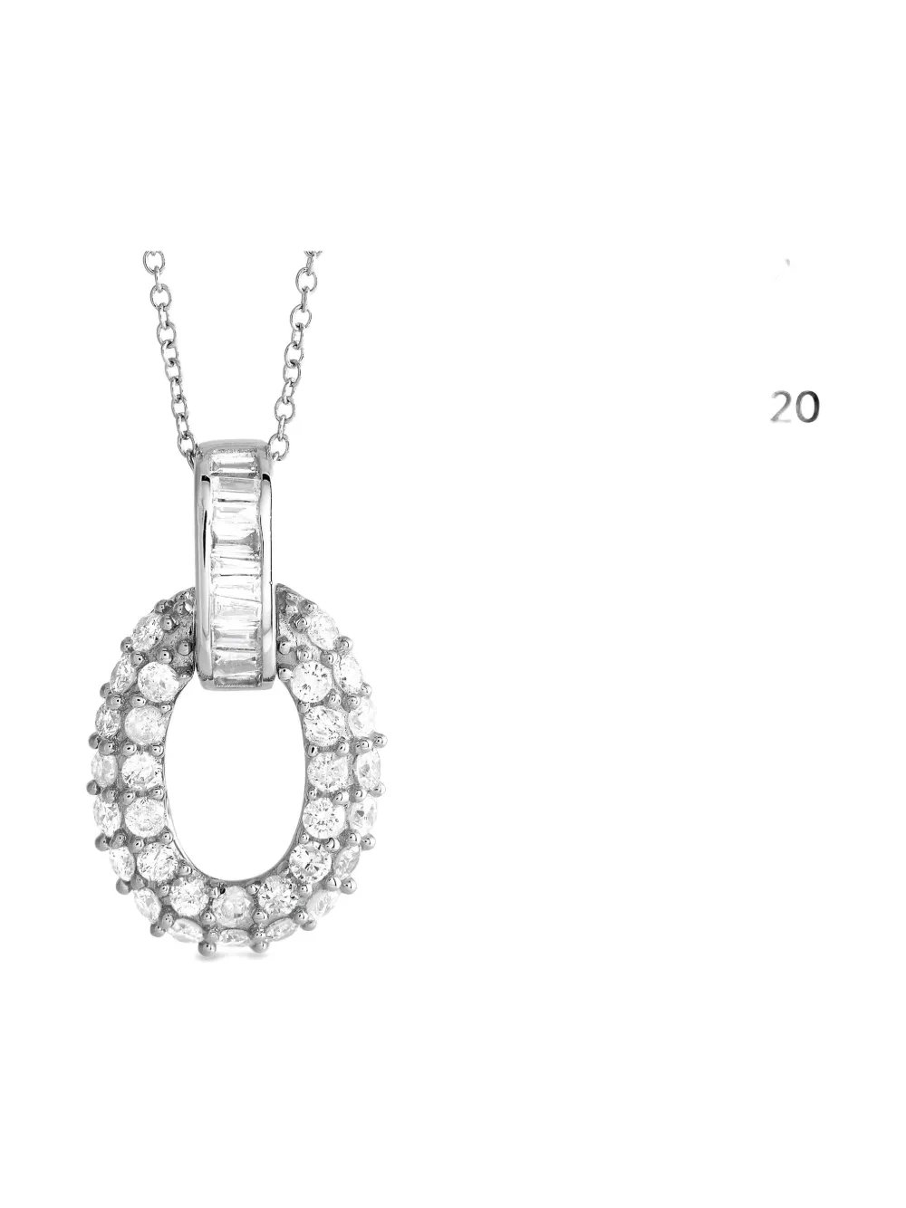 LB Exclusive 14K white gold diamond pendant necklace - ゴールドトーン LB Exclusive 14K white gold diamond pendant necklace - ゴールドトーン