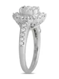 LB Exclusive 14K white gold diamond cluster ring