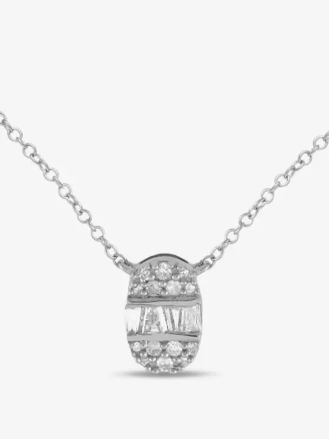 LB Exclusive 14K white gold diamond necklace