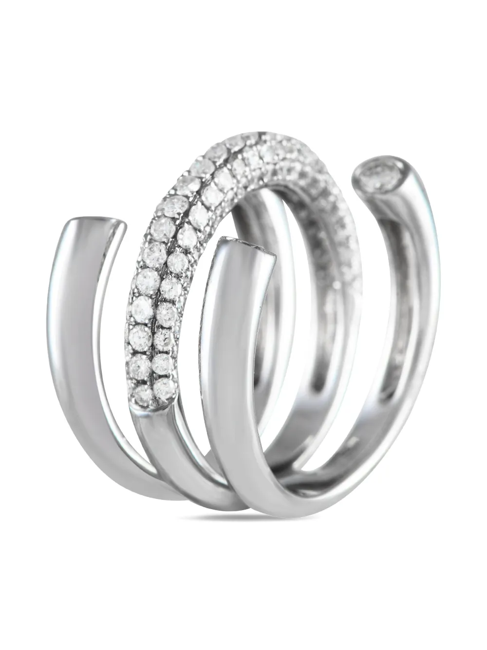 LB Exclusive 18kt white gold Triple Band diamond ring | Pre-Owned | Image 2