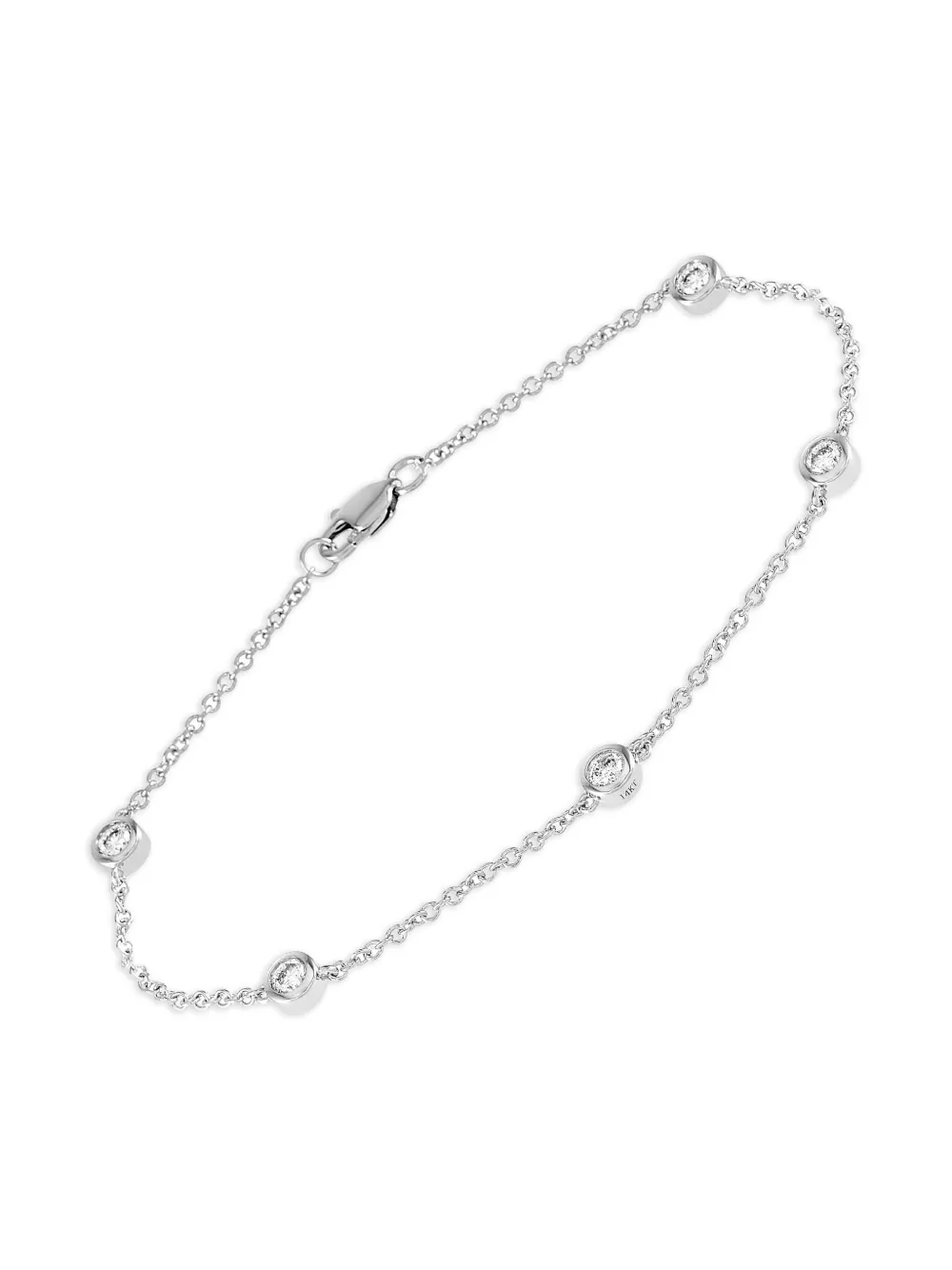 14K white gold diamond bracelet