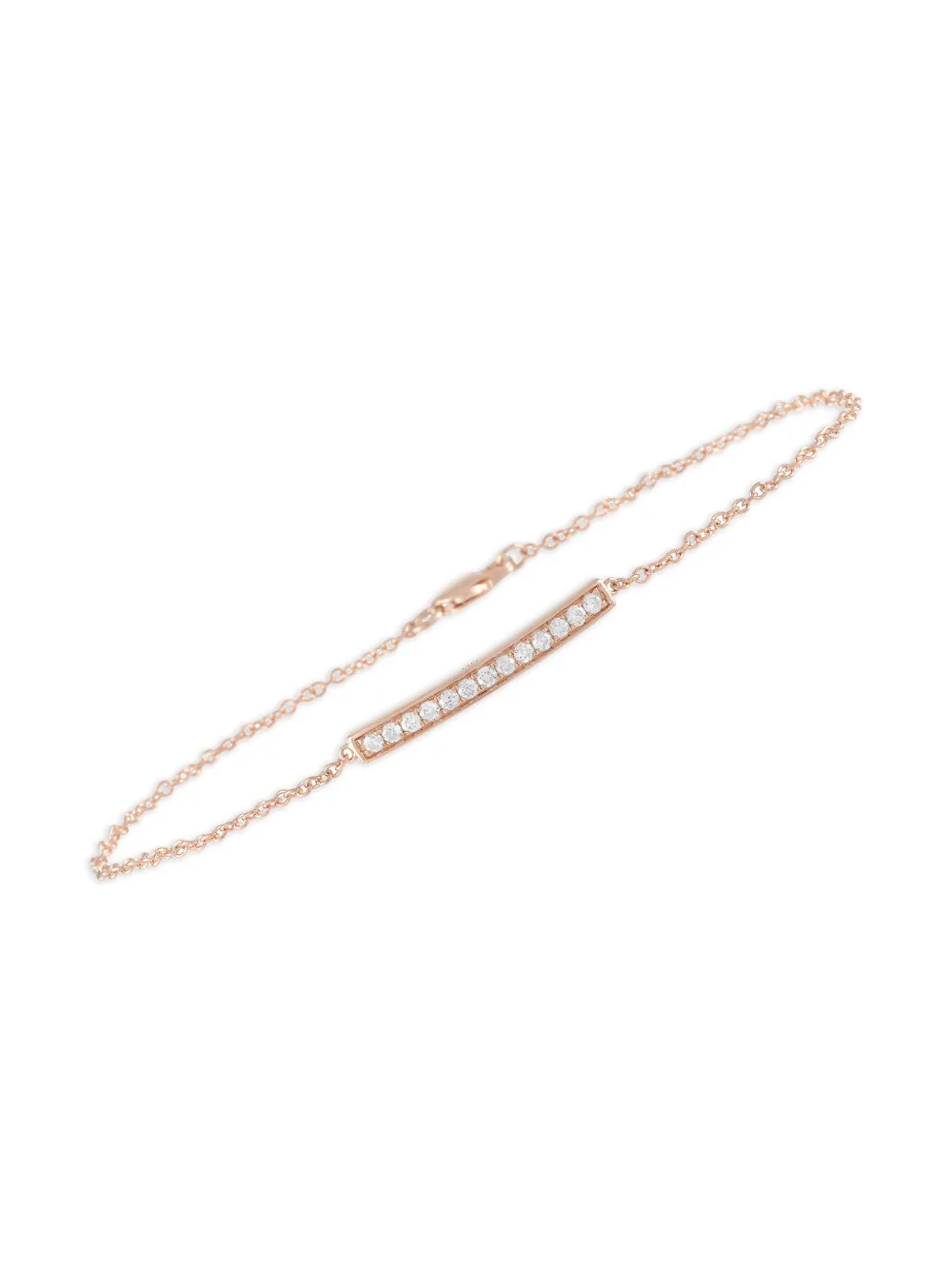 Pre-owned Lb Exclusive 14k Rose Gold Diamond Bracelet