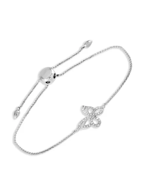 LB Exclusive pulsera Butterfly en oro blanco de 14kt con diamantes