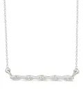 LB Exclusive 14K white gold diamonds necklace - Silver