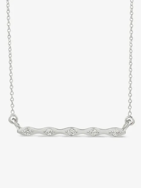 LB Exclusive 14K white gold diamonds necklace