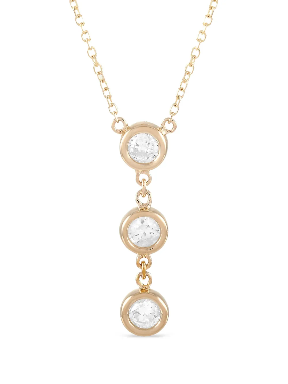 14K yellow gold diamond necklace