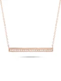 LB Exclusive 14K rose gold Bar diamond necklace - Pink