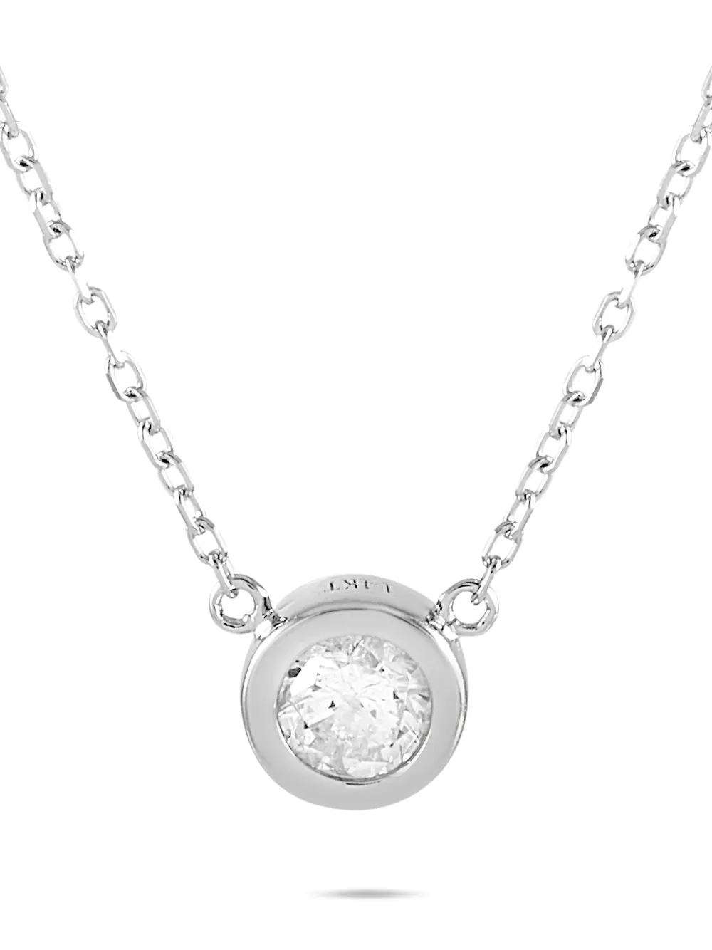 LB Exclusive 14K white gold diamond necklace | Image 2