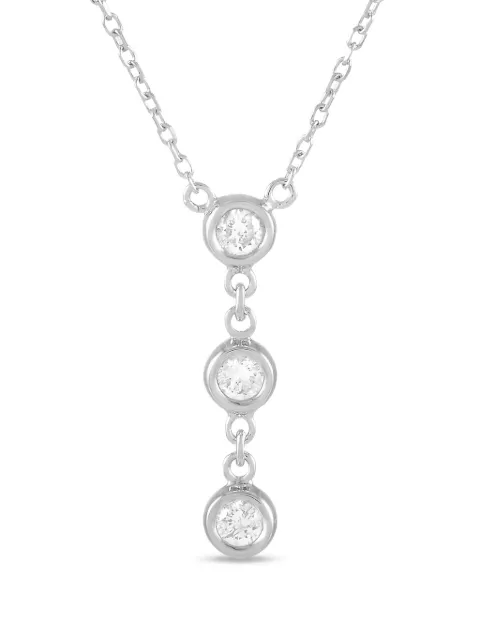 LB Exclusive collar en oro blanco de 14kt con diamante