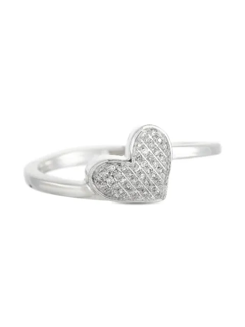 LB Exclusive 14K white gold Heart diamond ring 