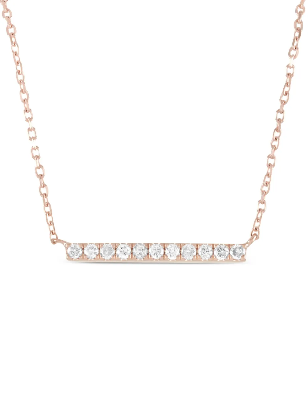 14K rose gold diamond pendant necklace