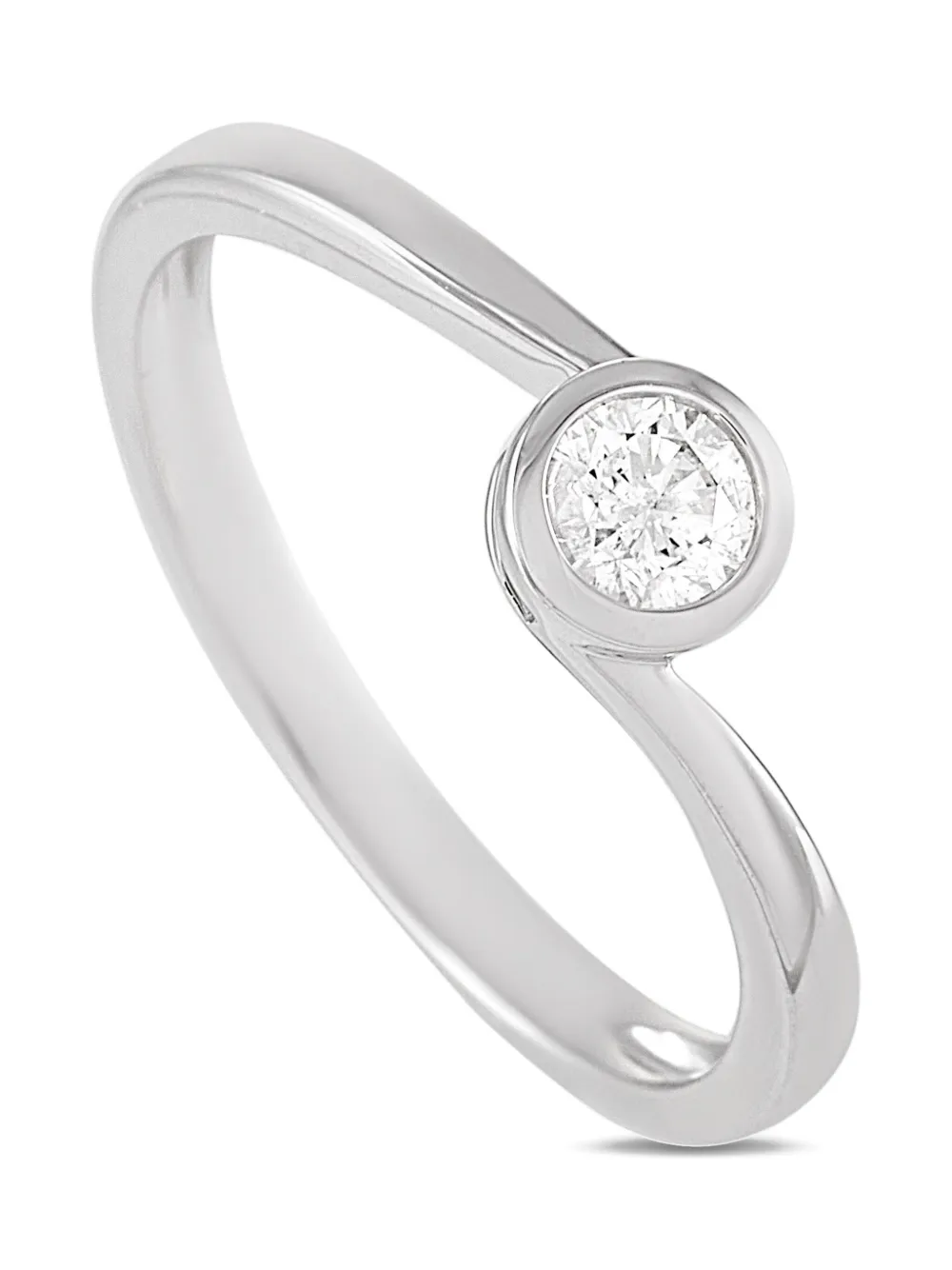 14K white gold diamond ring