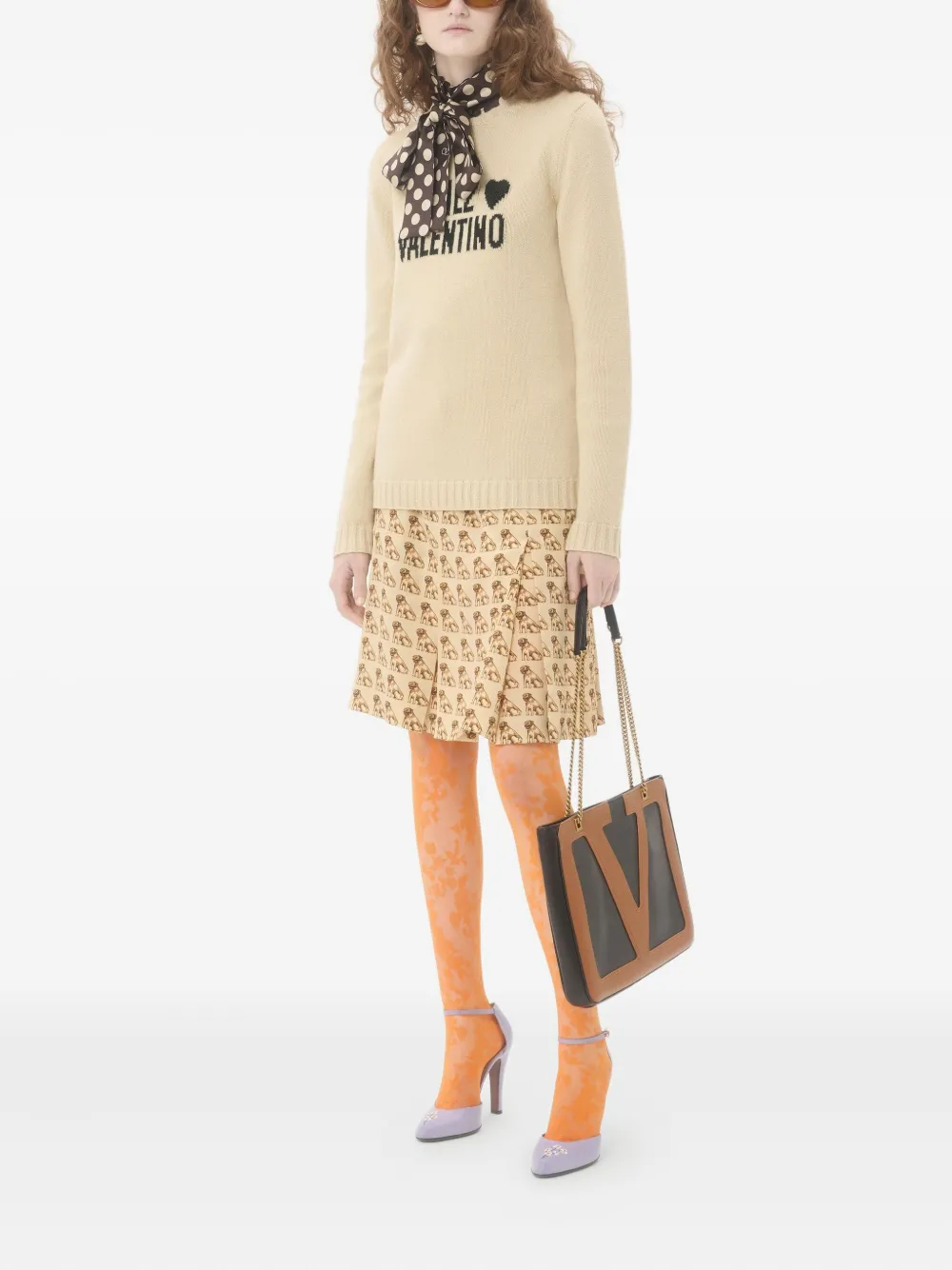 Valentino Garavani CHEZ VALENTINO SWEATER Beige