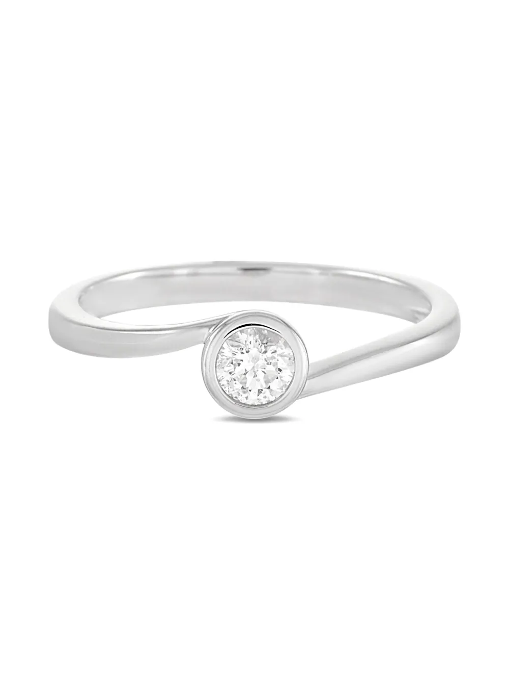 14K white gold diamond ring