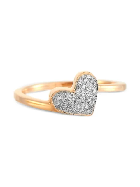 LB Exclusive 14K rose gold heart-motif diamond ring