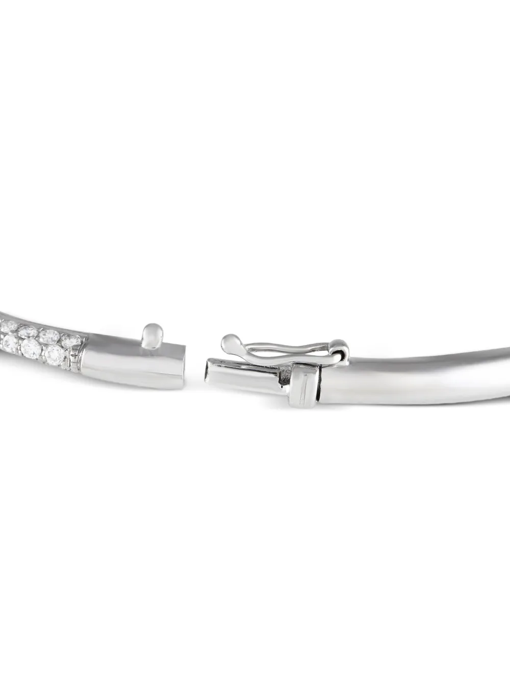 LB Exclusive pre-owned 18K white gold horsebit-detail diamond bangle | Image 2